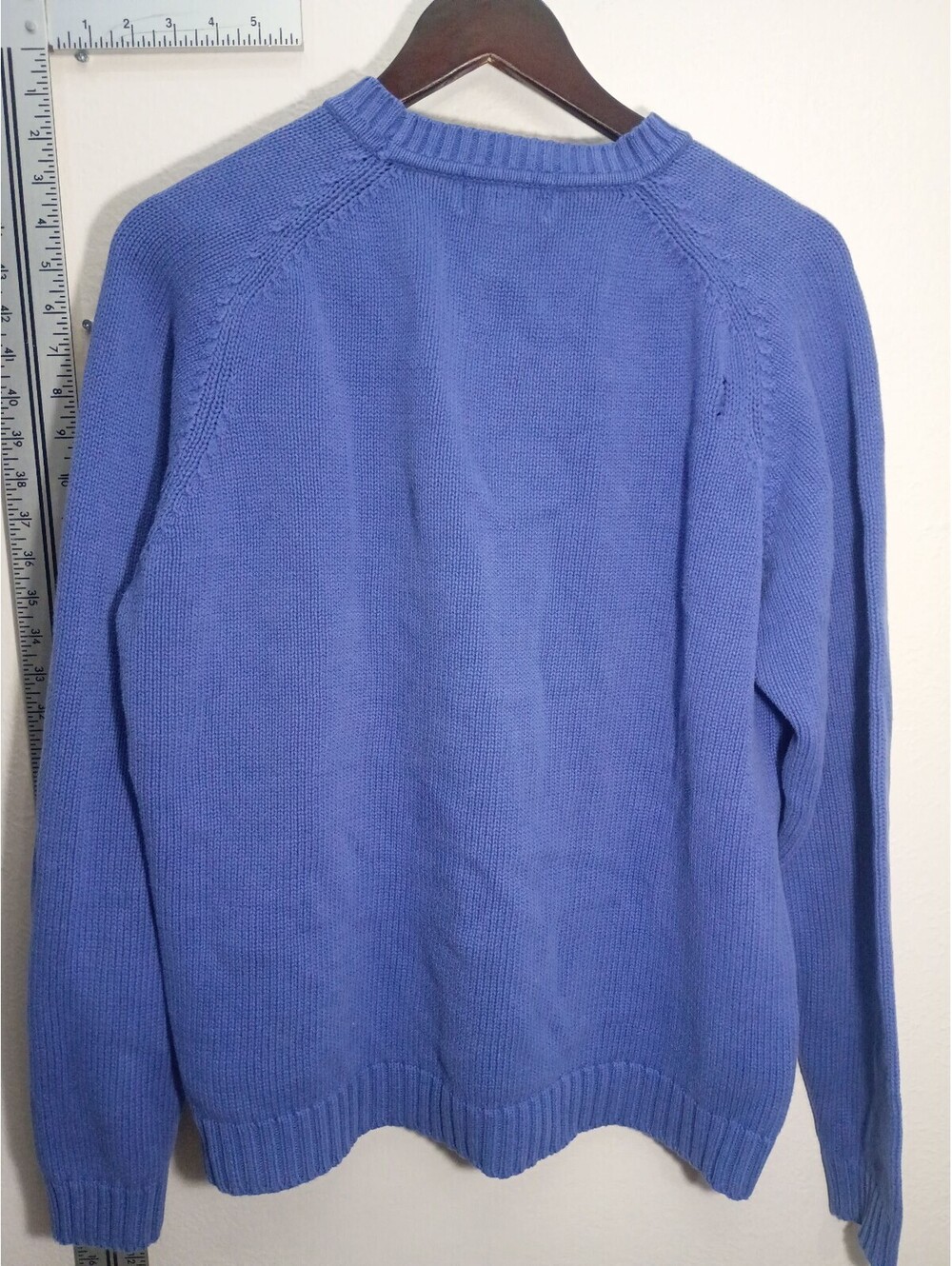 St. John's Bay Blue Cotton Tall Large Pullover Sweater - Picture 6 of 6